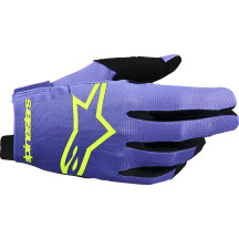 Radar Gloves — Size M, Black, Purple, Fluorescent Yellow