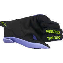 Guantes Radar Juvenil — 2XS, Negro, Morado, Amarillo fluorescente