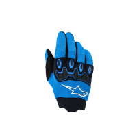 Youth Full Bore V2 Gloves — Size S, Blue