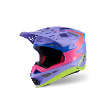 Supertech M10 Jett Lawrence R01 Casco — Talla M, carcasa de carbono, morado