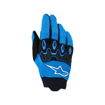 Guantes Full Bore V2 — Talla M, azul, cierre de velcro