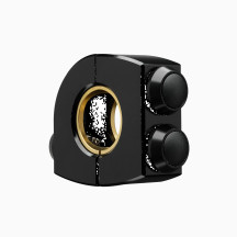 mo.Switch Plain — 3-button, fits 22 mm (7/8") and 25.4 mm (1") handlebars, black/silver