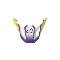 S-M7 Fuse Helmet Visor — One Size, Fits Alpinestars S-M7 Fuse, Purple/White/Yellow