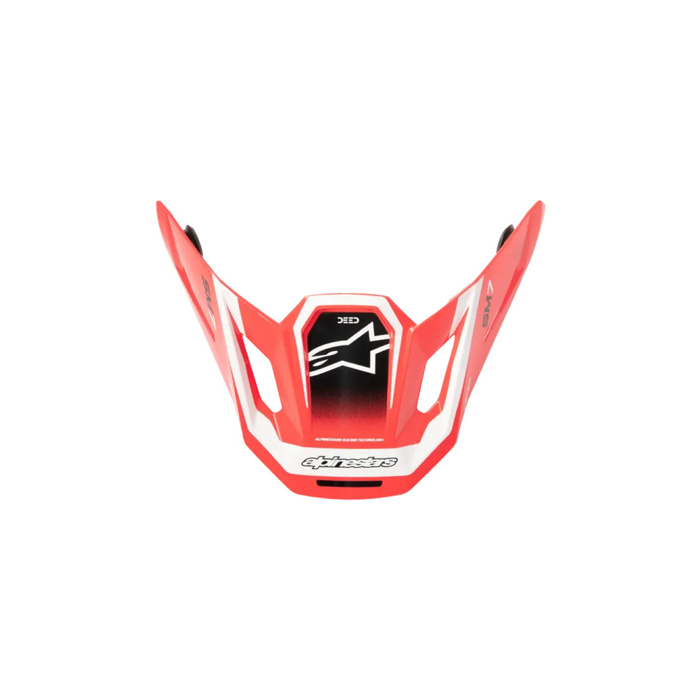 S-M7 Deed Helmet Visor — One Size, Red, Fits S-M7