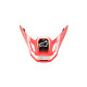 S-M7 Deed Helmet Visor — One Size, Red, Fits S-M7
