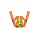 S-M3 Fray Helmet Visor — One Size, Off-Road, Black, Orange, Yellow