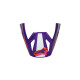 SM3 Heat Helmet Visor — One Size, fits SM3 Heat helmets, Pink/Purple/White