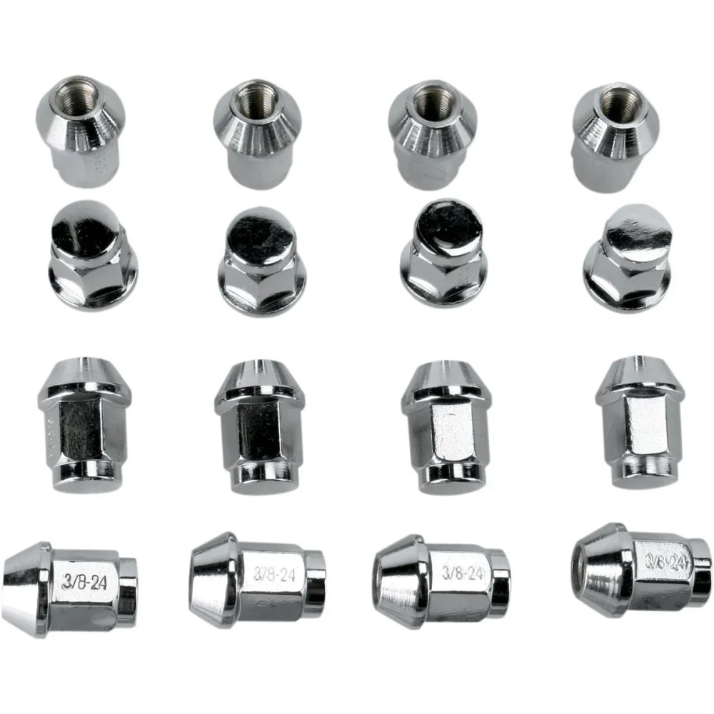 Lug Nuts — Chrome, 16-pack