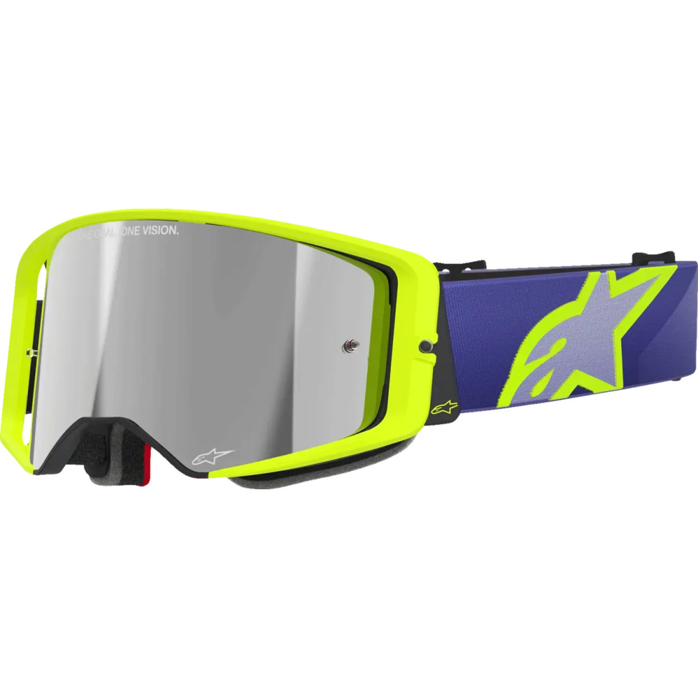 Supertech Vision Corp Goggle — One Size, Yellow/Purple, Silver mirrored lens