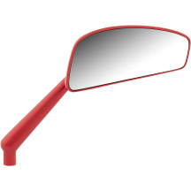 Tearchop Mirror — 52.32 mm × 117.90 mm head, 102.40 mm stem, screw-in, anodized red