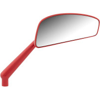 Tearchop Mirror — 52.32 mm × 117.90 mm head, 102.40 mm stem, screw-in, anodized red