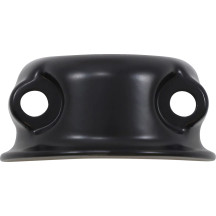 Mitad de abrazadera para control de freno/embrague — Aluminio, Negro, Pulido