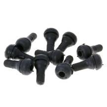 Tyre valve Tubeless straight short TR412 — Short, TR-412, 10 pack, Black
