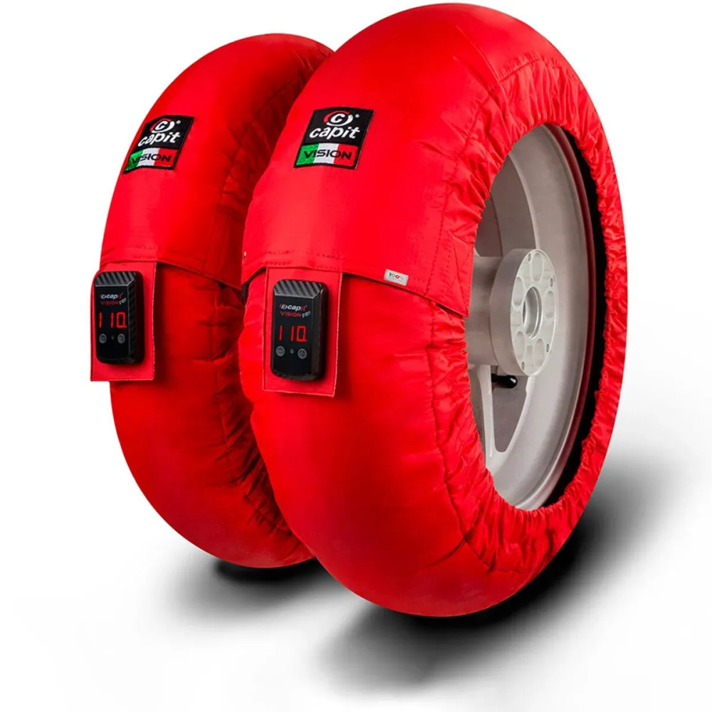 Suprema Vision Tire Warmer — M/XXL, Front ≤125/17, Rear ≥200/55-17, Red