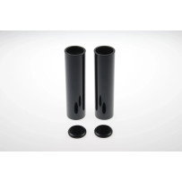 Fork Covers — Upper, Aluminum, Black, Gloss