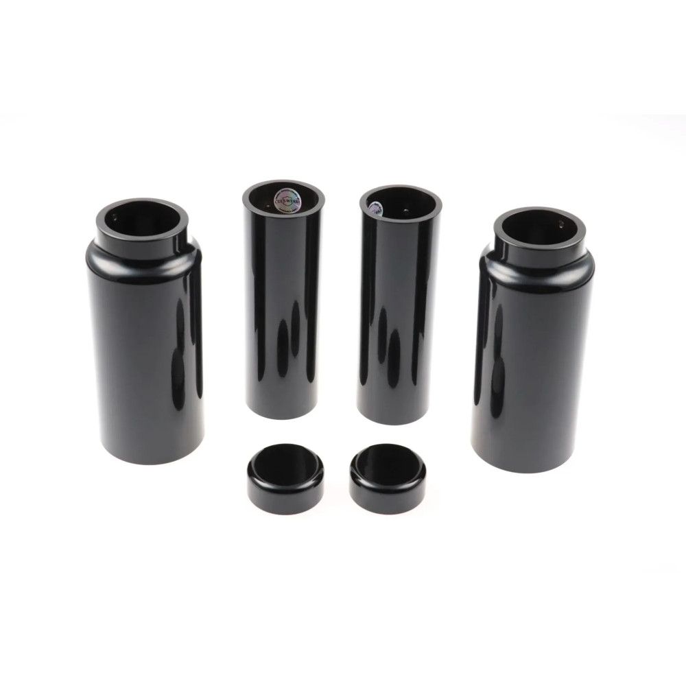 Fork Covers — 49 mm (1.93") fork tube, upper mount, black