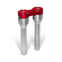 Clubstyle Straight Riser — 20.5 cm (8"), 25.4 mm (1"), Red, Silver