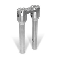 Clubstyle Straight Riser — 1" clamp, 10" length, Silver finish