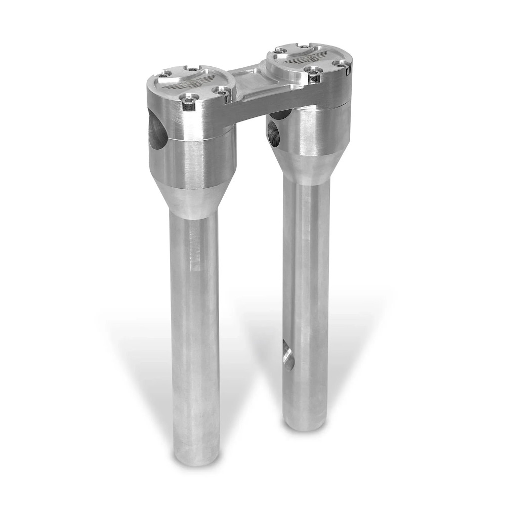 Clubstyle Straight Riser — 1" clamp, 10" length, Silver finish