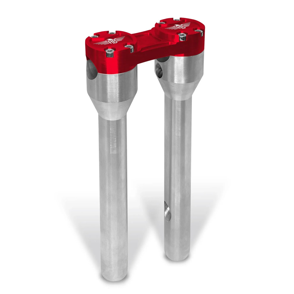 Riser recto Clubstyle — 12", 1", Rojo, Plata