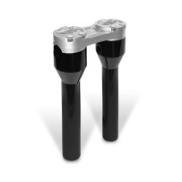 Clubstyle Straight Riser — 32 mm (1-1/4"), 20.5 cm (8"), Black, Silver