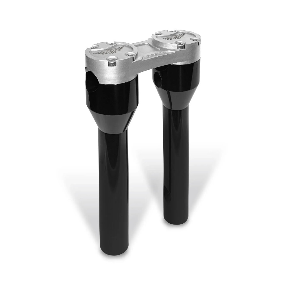 Clubstyle Straight Riser — 32 mm (1-1/4"), 20.5 cm (8"), Negro, Plateado