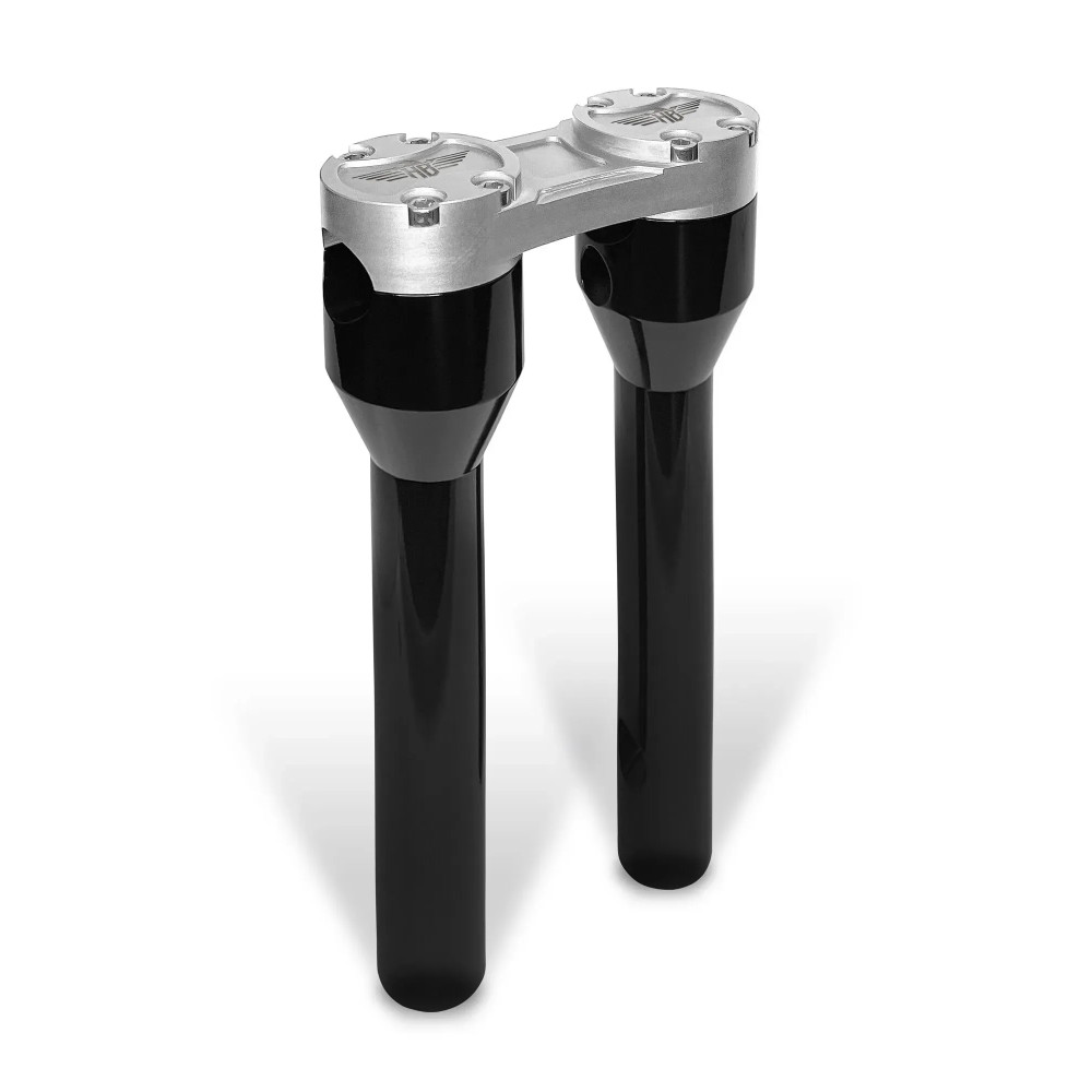 Elevador recto Clubstyle — abrazadera 32 mm, 10" de longitud, negro o plateado