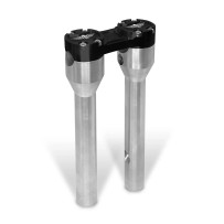 Clubstyle Straight Riser — 32 mm (1-1/4") clamp, 25.5 cm (10") length, Black, Silver