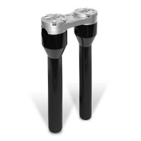 Clubstyle Straight Riser — 12" length, 32 mm (1-1/4") clamp, Black, Silver
