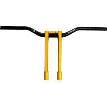 Kit Phatbar y Riser — elevación 3", abrazadera 1-1/4", acabado oro brillo