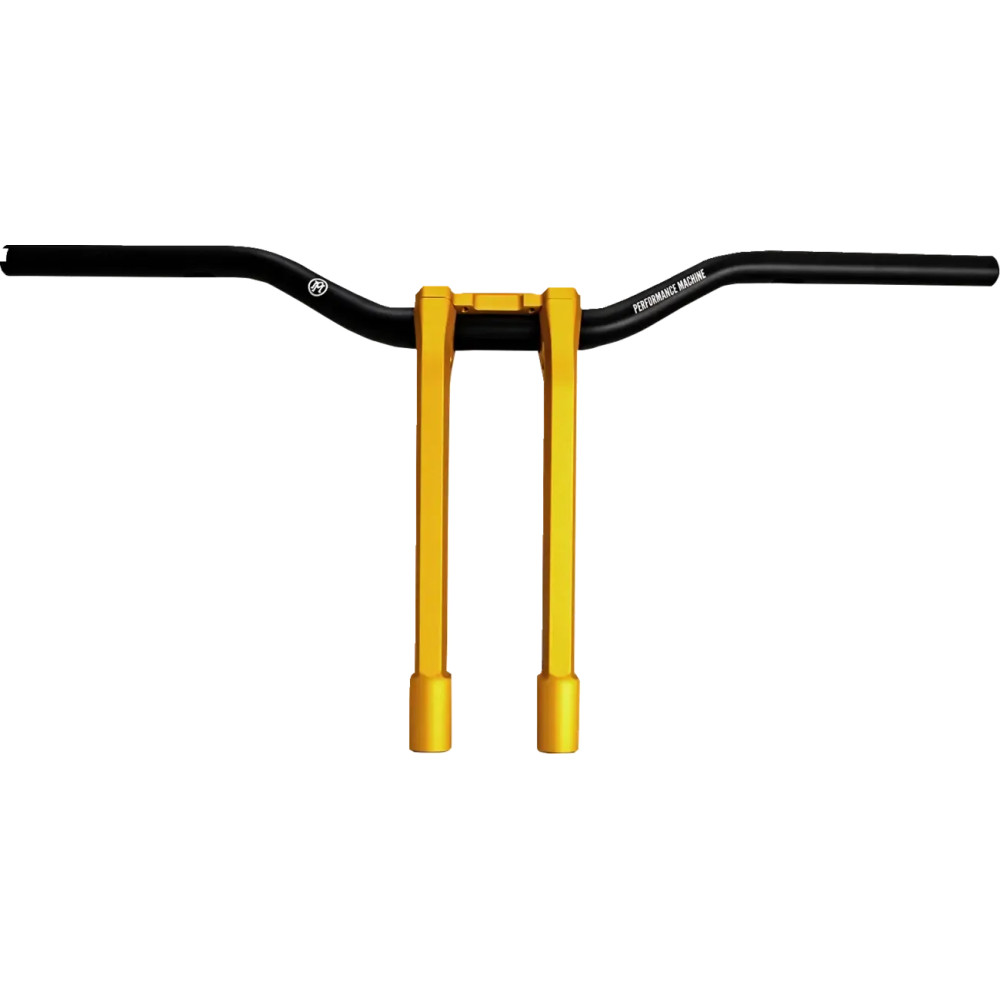 Kit Phatbar y Riser — elevación 3", abrazadera 1-1/4", acabado oro brillo