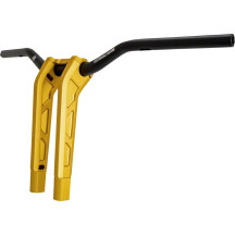 Kit Phatbar y Riser — elevación 3", abrazadera 1-1/4", acabado oro brillo