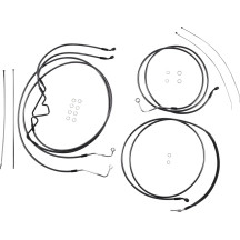 Black Pearl™ Designer Handlebar Installation Kit — Ape hanger fit, 15.2 cm (6") riser, Black