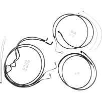 KARBONFIBR Designer Handlebar Installation Kit — Ape Hanger, 6" height, Carbon Fiber, Silver