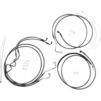 KARBONFIBR Designer Handlebar Installation Kit — 8" fit, Ape hanger, Carbon fiber, Silver