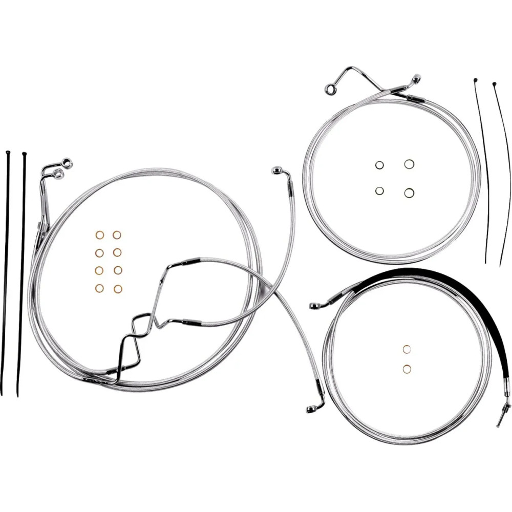 Sterling Chromite II® Designer Handlebar Installation Kit — 25.5 cm (10 in) height, Ape hanger