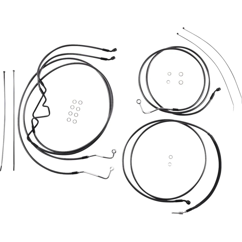 Black Pearl™ Designer Handlebar Installation Kit — fits 10" handlebars, ape hanger, black