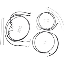 Black Pearl™ Designer Handlebar Installation Kit — Ape hanger, 6" risers, ABS, Black