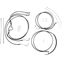 Black Pearl™ Designer Handlebar Installation Kit — Ape hanger, 6" risers, ABS, Black