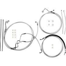 Sterling Chromite II® Designer Handlebar Installation Kit — 8" risers, ape hanger, chrome