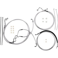 Sterling Chromite II® Designer Handlebar Installation Kit — 8" risers, ape hanger, chrome