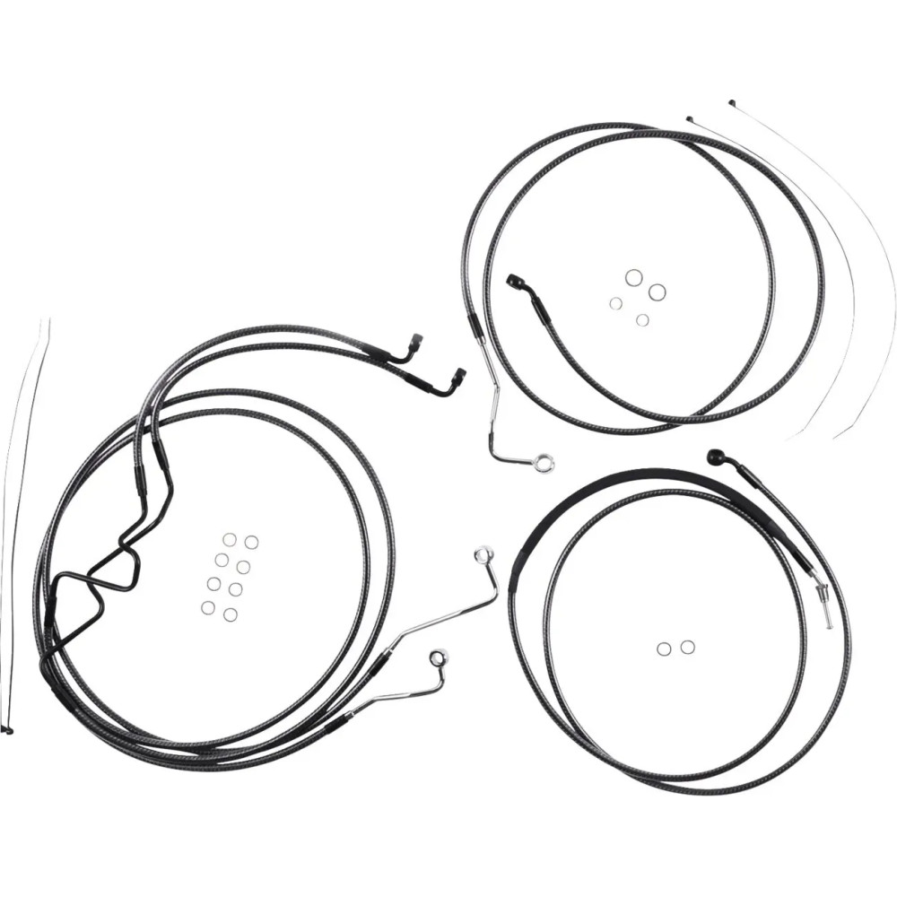 KARBONFIBR Designer Handlebar Installation Kit — 25.5 cm (10"), ape hanger, carbon fiber