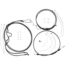 Black Pearl™ Designer Handlebar Installation Kit — 6" riser, Ape Hanger, Black