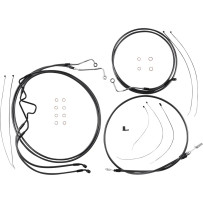 Black Pearl™ Designer Handlebar Installation Kit — 6" riser, Ape Hanger, Black