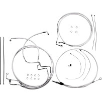 Sterling Chromite II® Designer Handlebar Installation Kit — 8" risers, ape hanger, chrome, clear-coated
