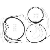 Black Pearl™ Designer Handlebar Installation Kit — 8" (20.3 cm), Ape Hanger, Black, ABS