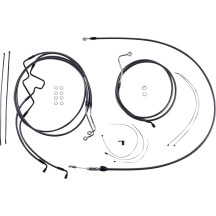 KARBONFIBR Designer Handlebar Installation Kit — 8" Ape Hanger, Carbon Fiber, Silver