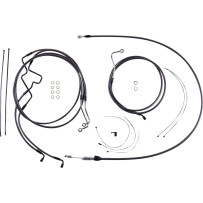 KARBONFIBR Designer Handlebar Installation Kit — 8" Ape Hanger, Carbon Fiber, Silver