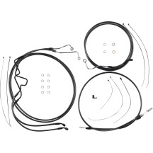 Black Pearl™ Designer Handlebar Installation Kit — 25.5 cm (10") handlebar height, Ape Hanger, Black