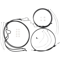 Black Pearl™ Designer Handlebar Installation Kit — 25.5 cm (10") handlebar height, Ape Hanger, Black